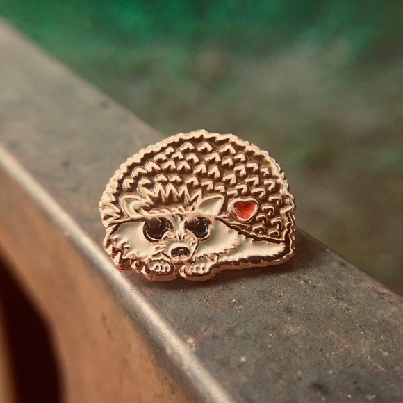 Hedgehog Enamel Pin 🦔 Hedgehogs 🦔 Brooch - Picture 13 of 13